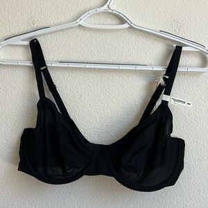 NWT Aerie SMOOTHEZ Microfiber Unlined Bra Black